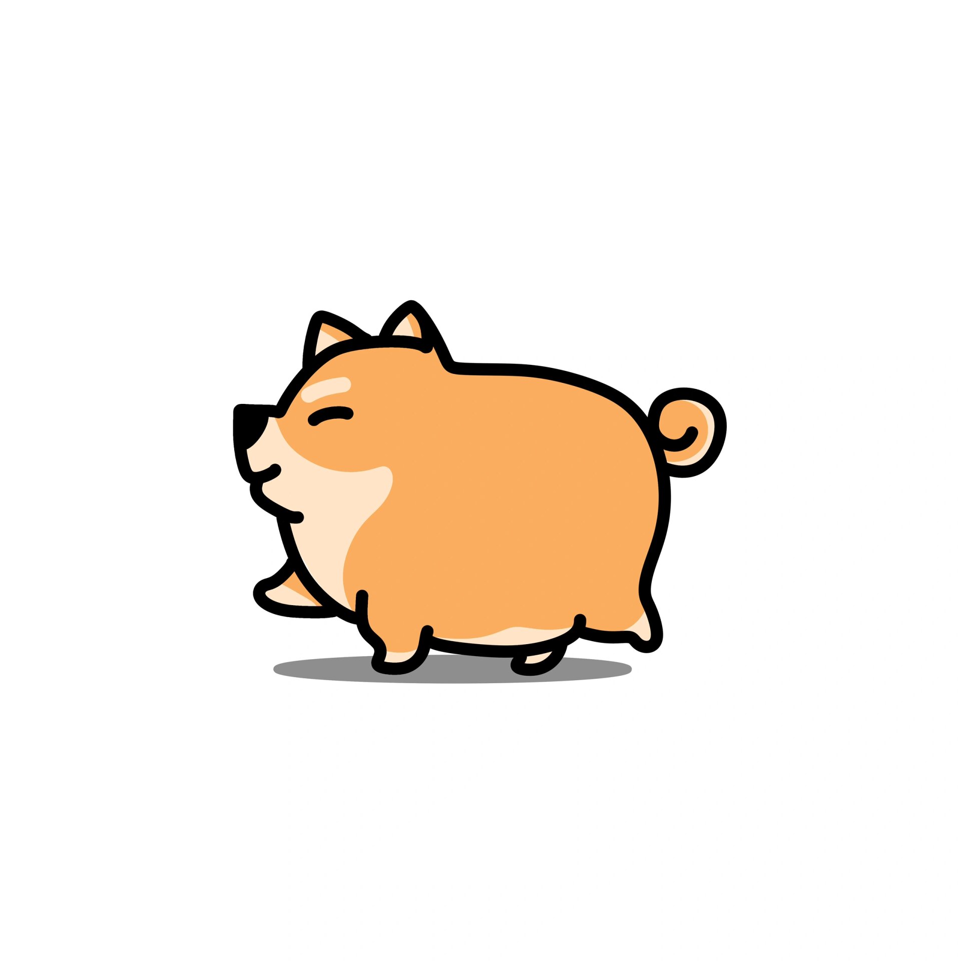 插画-胖胖的狗狗🐶