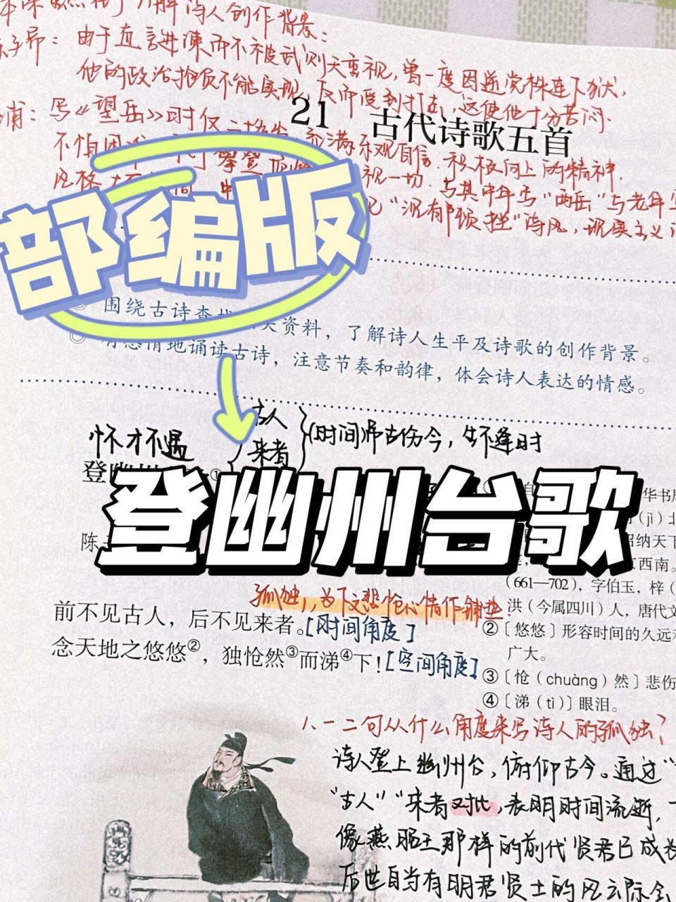 中学语文|备课笔记《登幽州台歌》 最孤独的诗歌