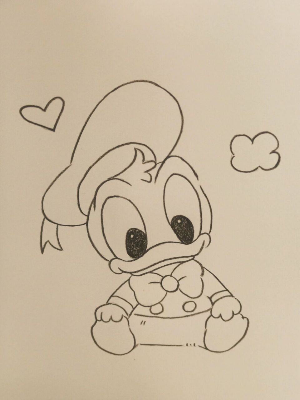 每日一画——唐老鸭 唐老鸭简笔画,嘎嘎