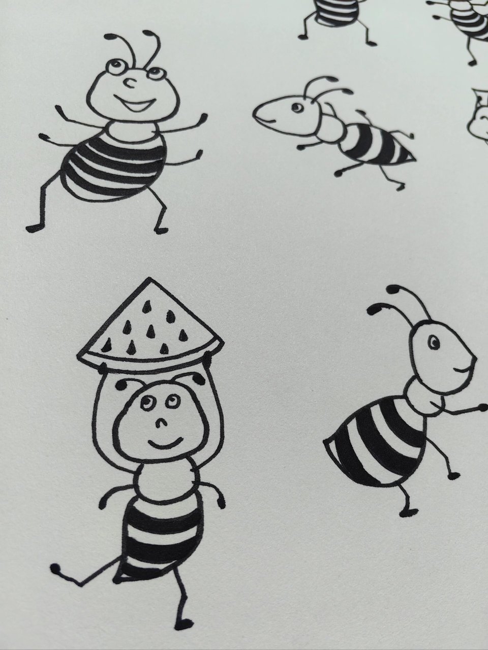 蚂蚁简笔画︳可爱的蚂蚁画法,有细节图 蚂蚁简笔画