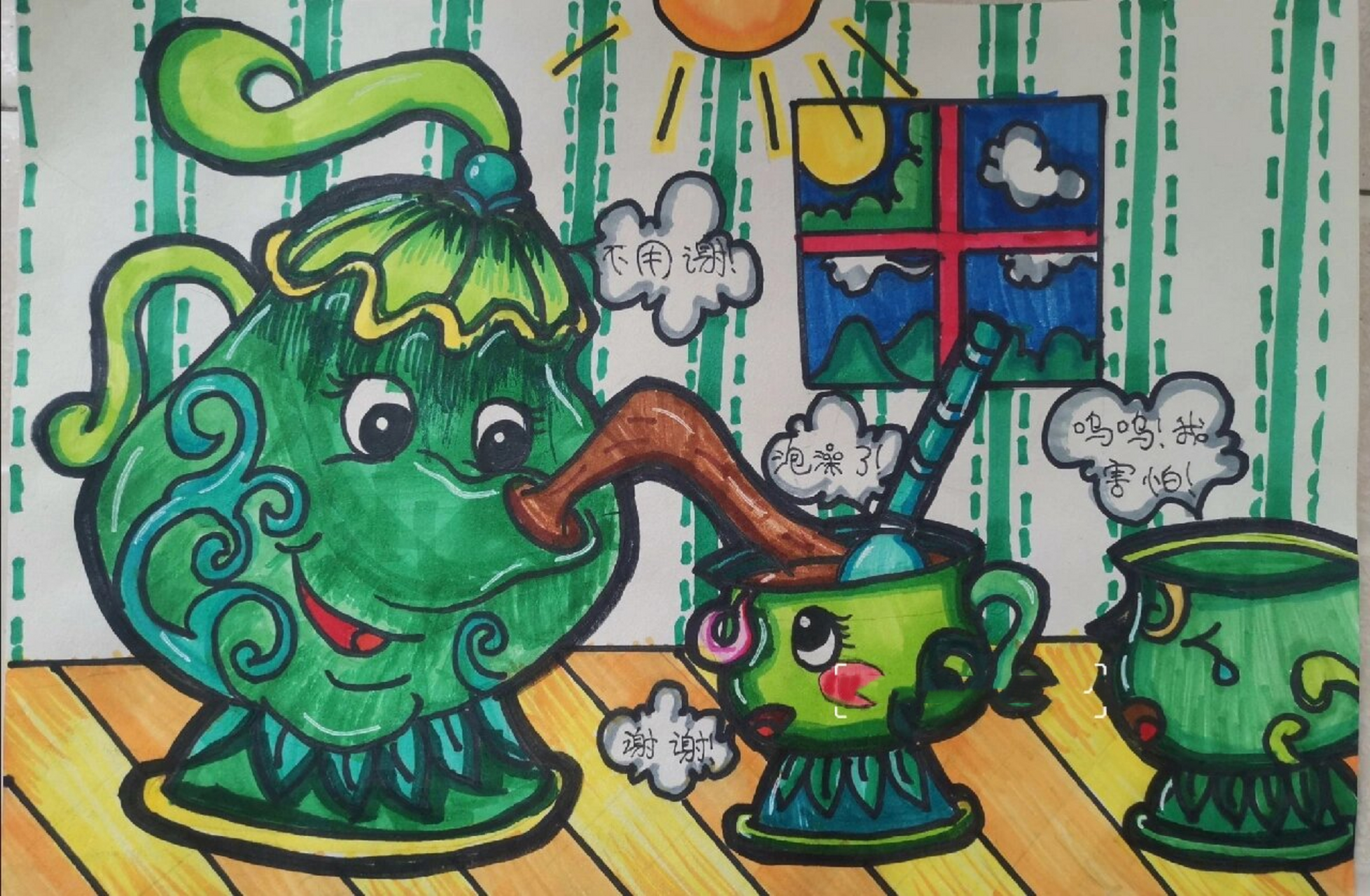 人美四上《生活日用品的联想》作品展示 《生活日用品的联想》这节课