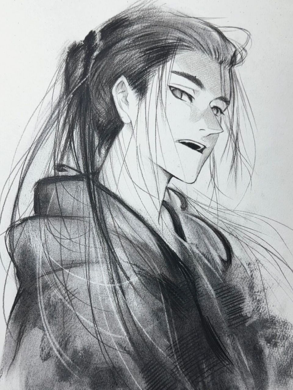 王也绘画过程图 一人之下.