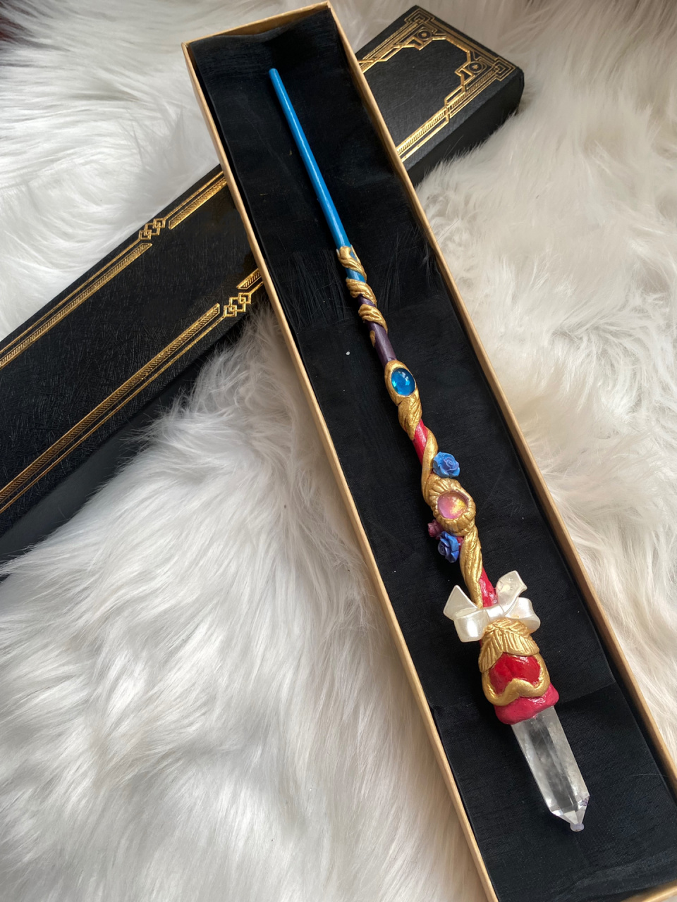 魔杖定制 设计图vs魔杖成品 客订的私人魔杖～ 白水晶14英寸  93