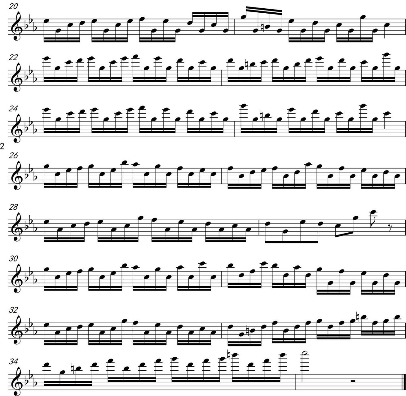 《克罗地亚狂想曲》长笛版曲谱