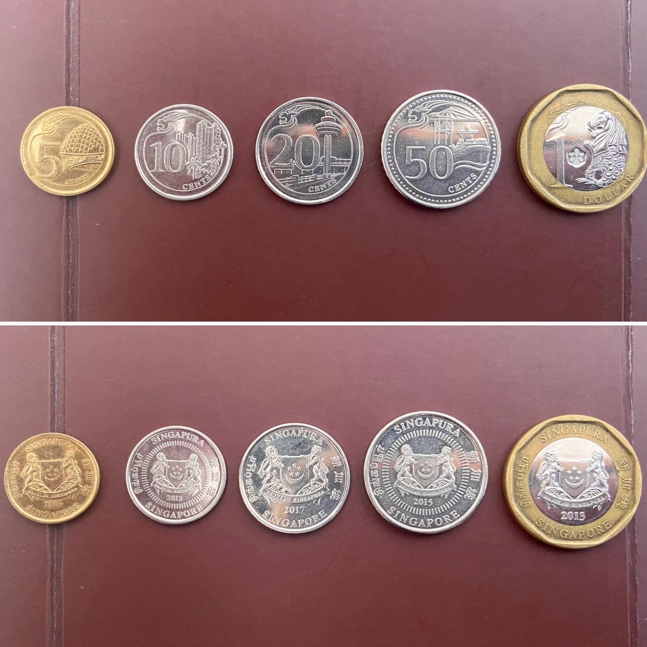 硬币收藏之9492新加坡元singapur 这是新加坡币0303一套五种