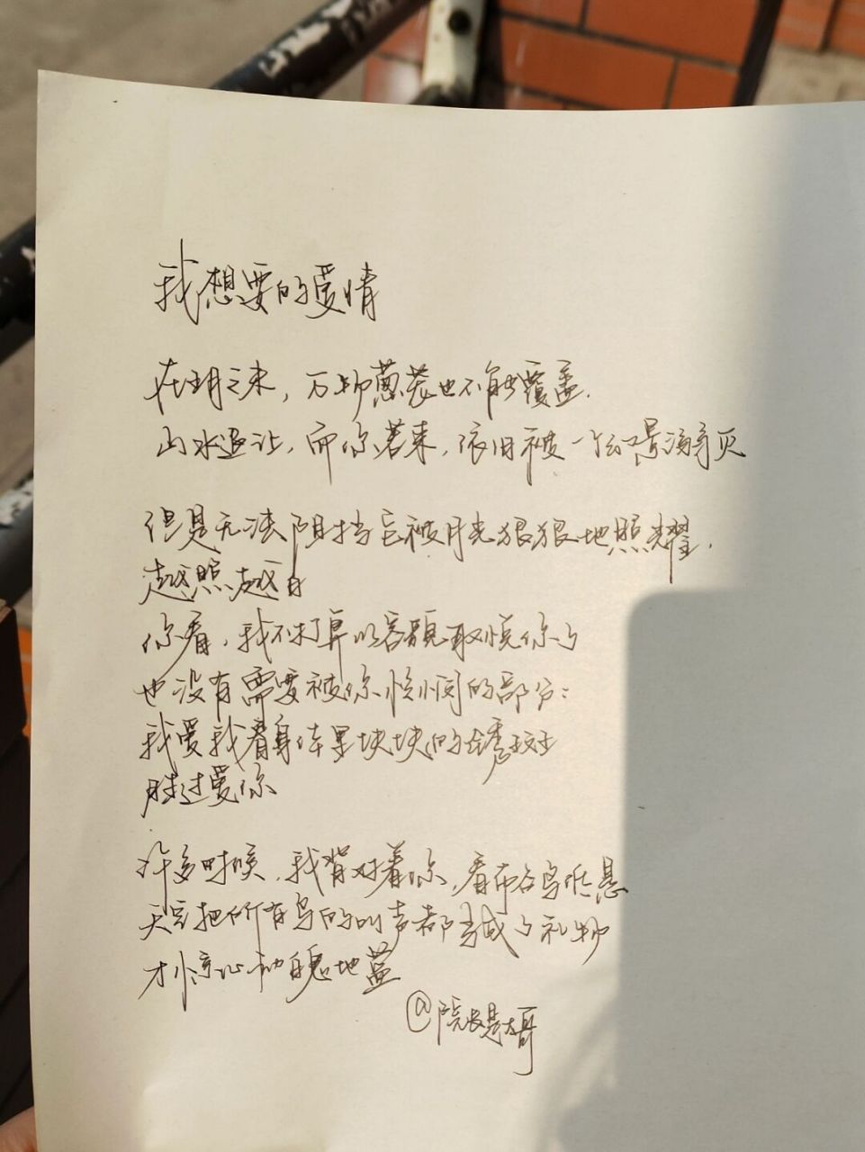 我想要的愛情 在五月之末,萬物蔥蘢也不能覆蓋 山水退讓,而你若來