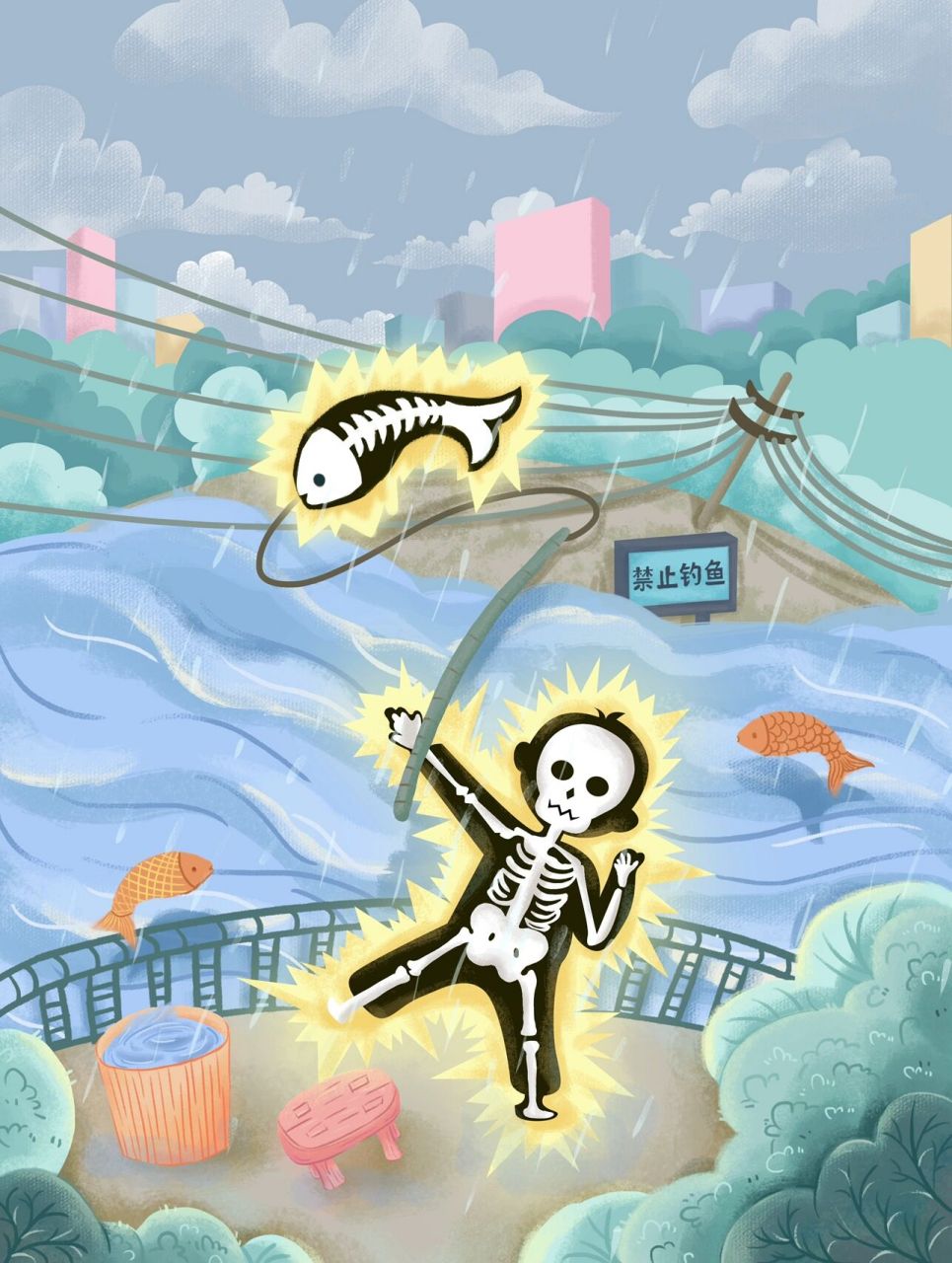 防触电海报来啦 立夏到啦,9715也变多了,要注意7215雨天用电