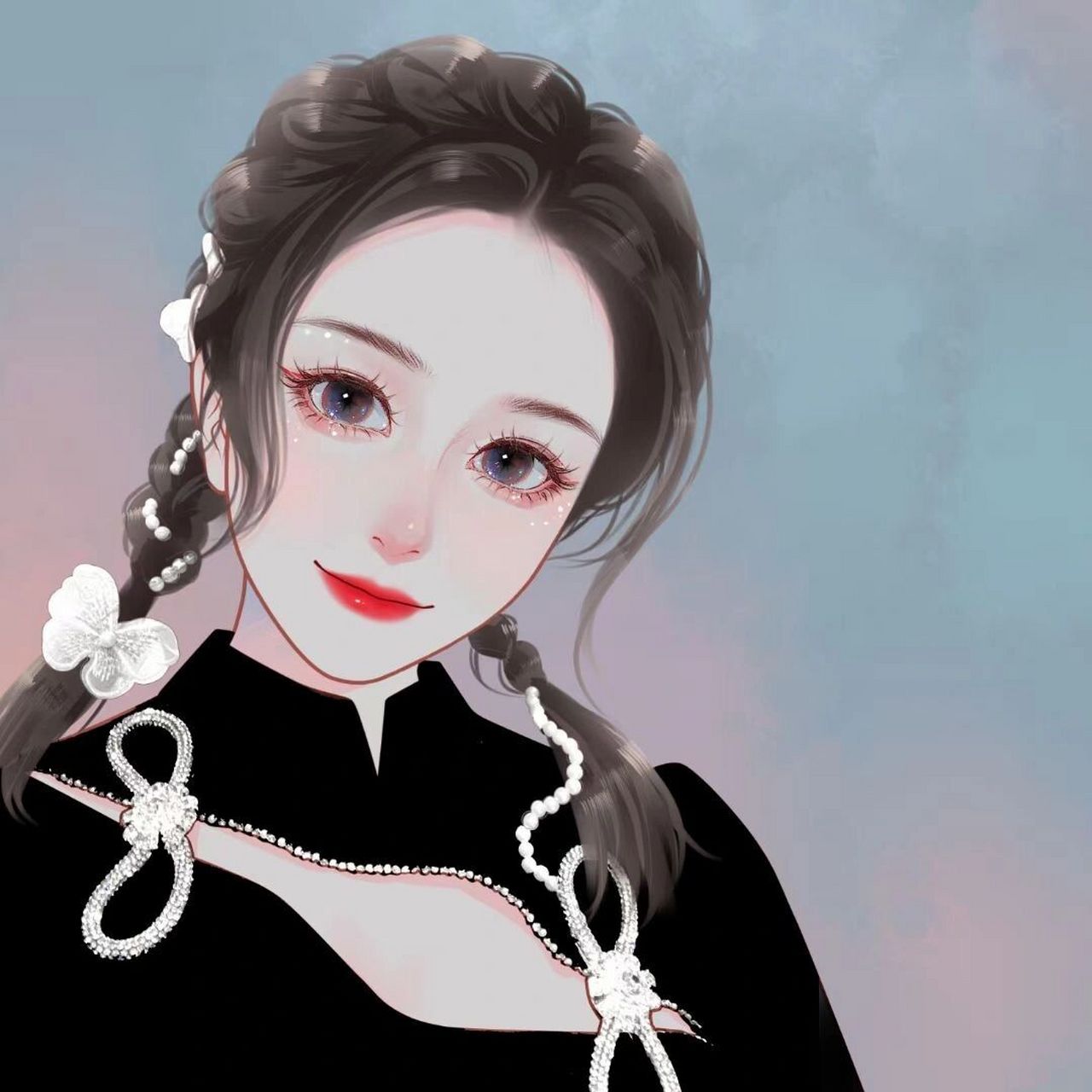 50/100 手绘头像|高冷气质女生头像 小仙女们喜欢这个画风吗?