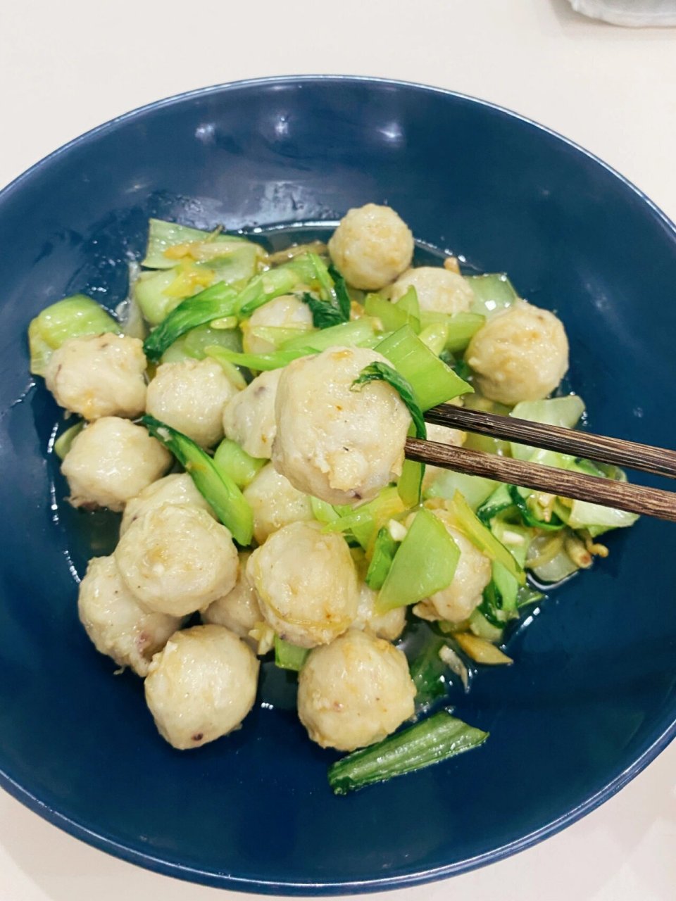 妈妈的味道:青菜炒鱼丸