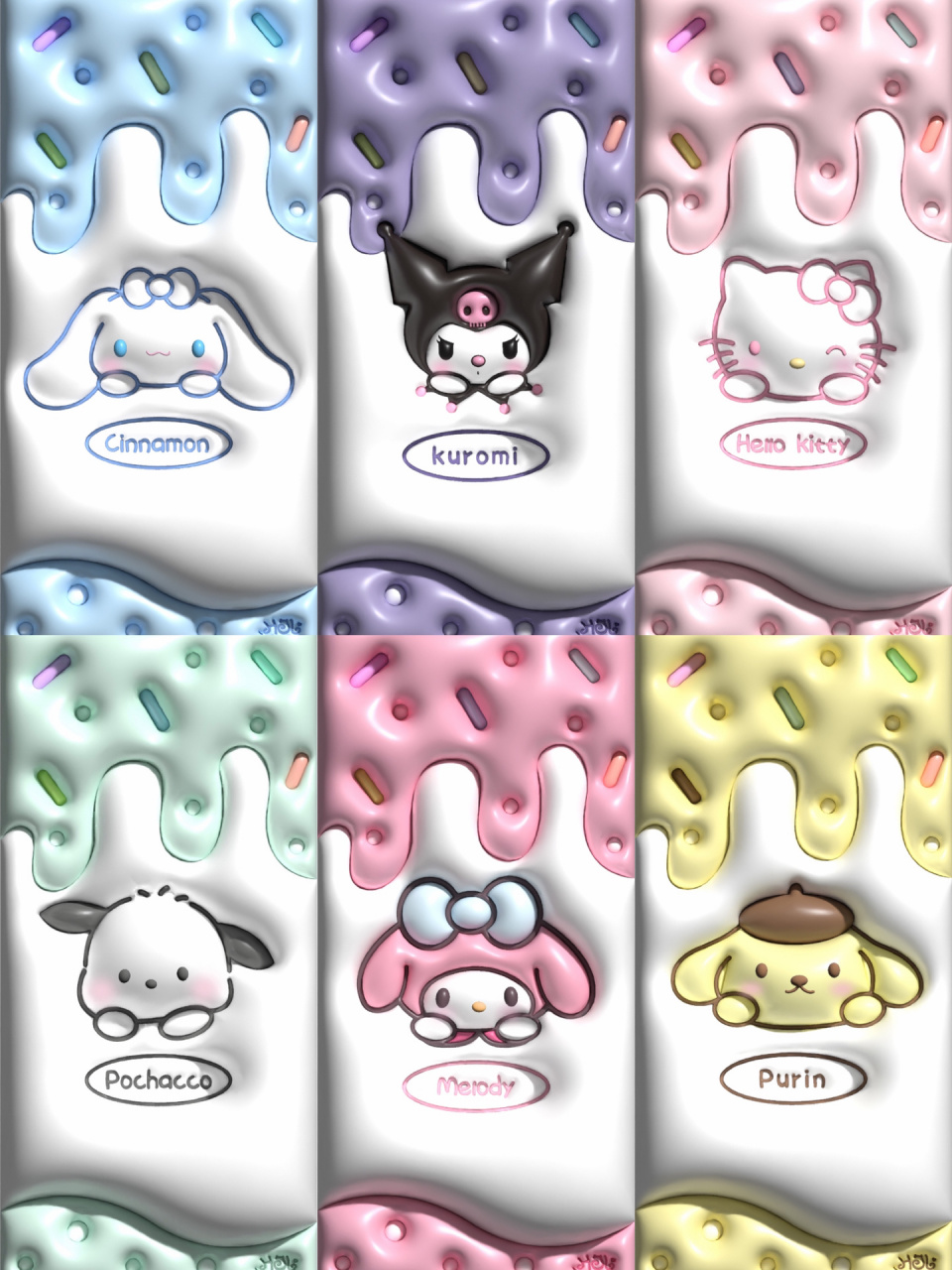 原创/甜甜圈3d立体三丽鸥壁纸 新鲜的甜甜圈款壁纸来咯