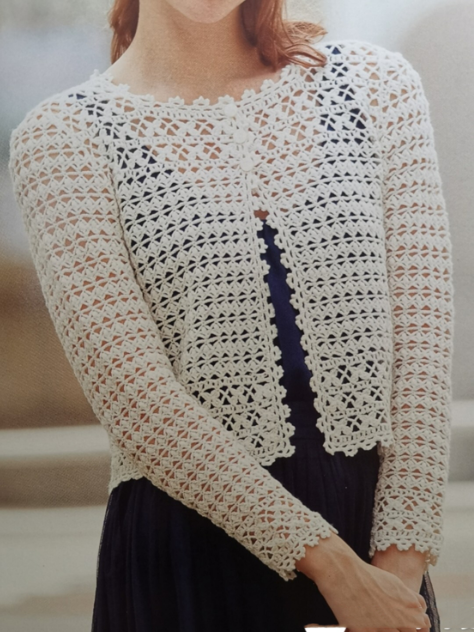 优雅钩针开衫(附图解)