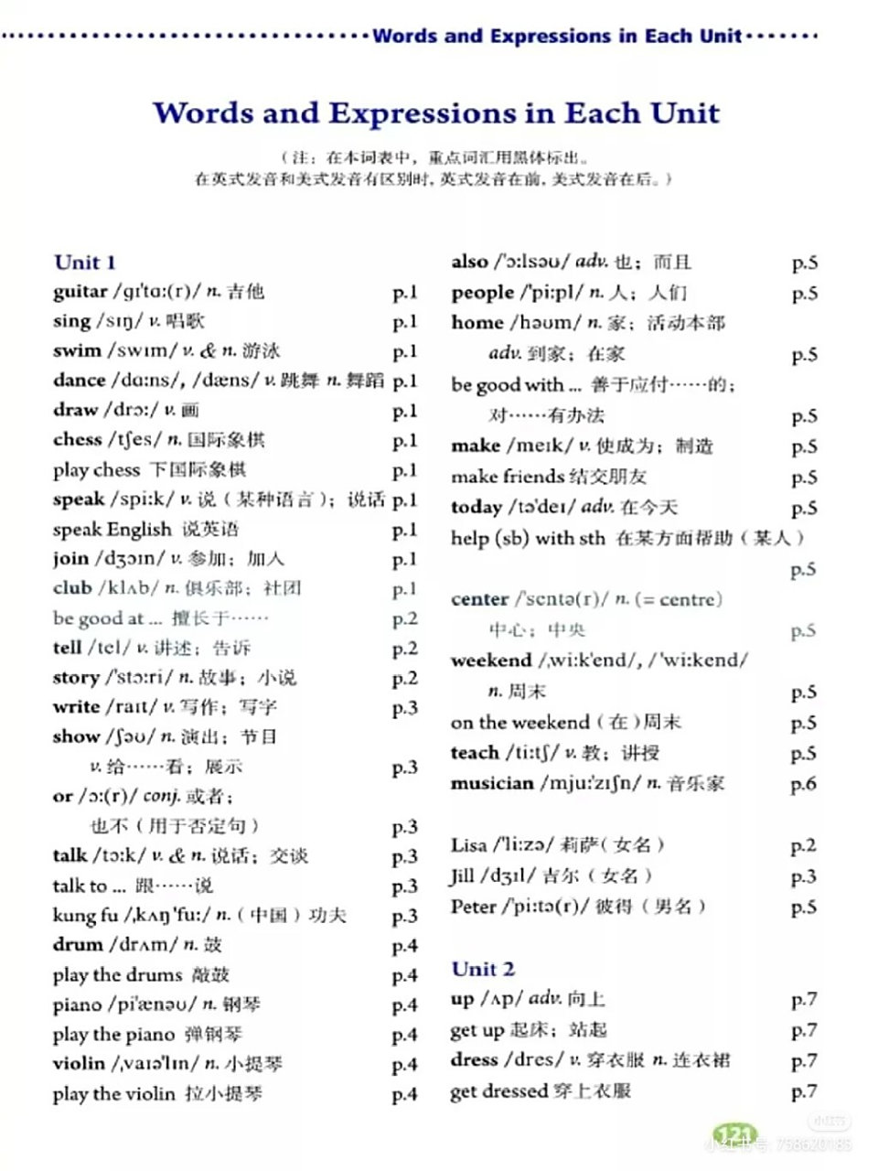 英语人教版七年级下册单词表78