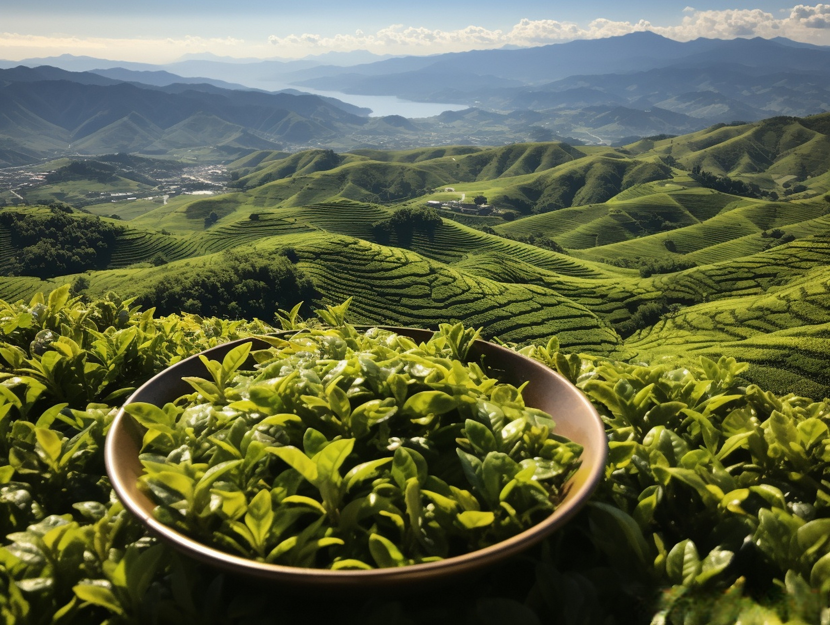 云南的茶山图片