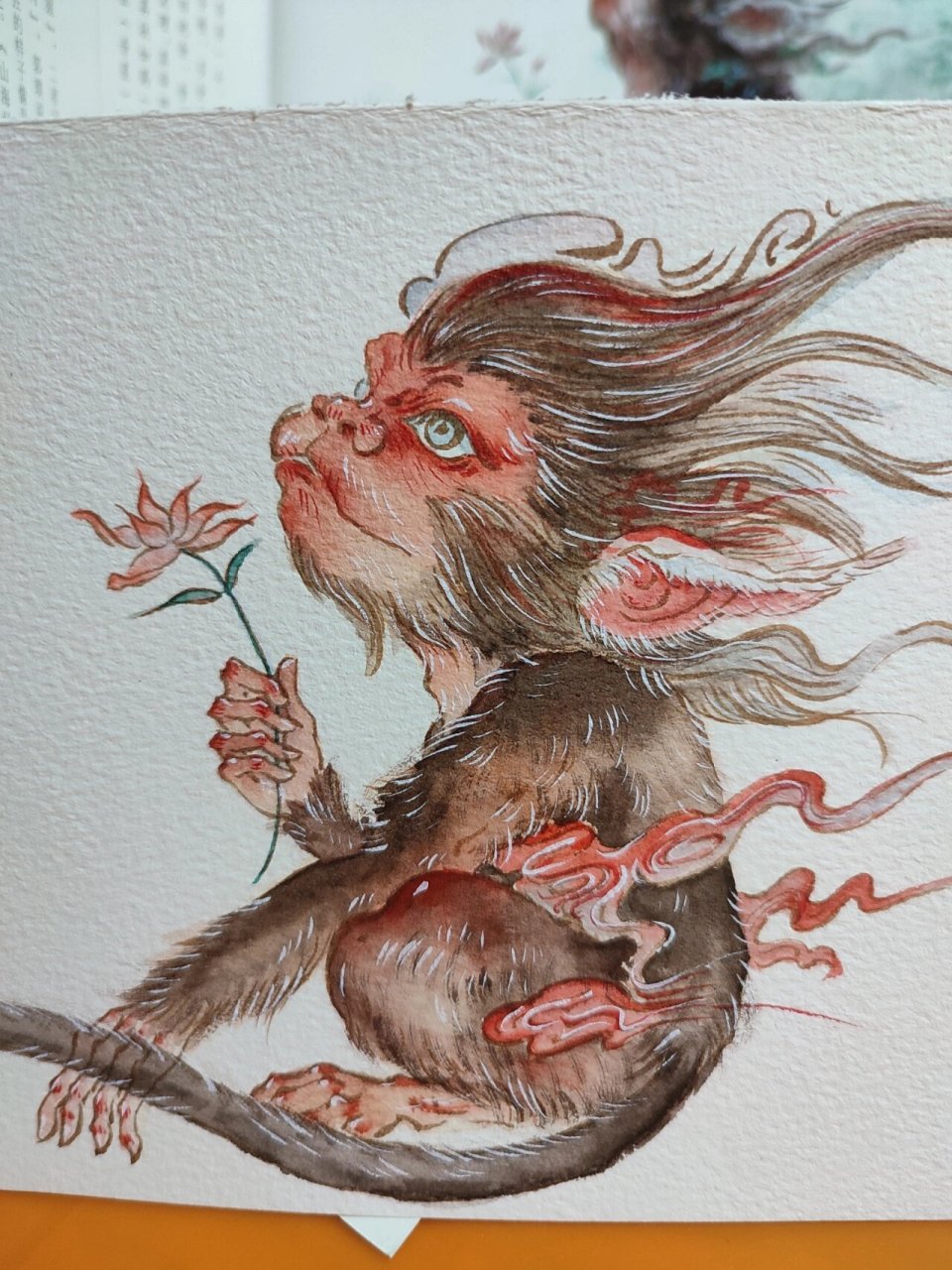 临摹山海异兽狌狌 原画是正常比例,我画q版,要保持我画q版的队形!