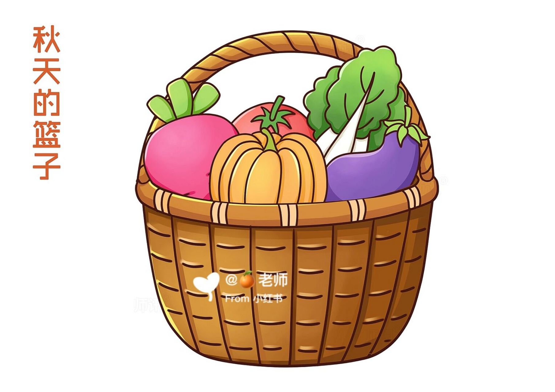 的水果蔬菜7815 99可直接打印素材哦 99适宜小,中,大班年龄段