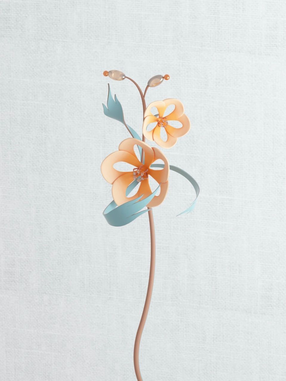 缠花设计稿 小花花簪