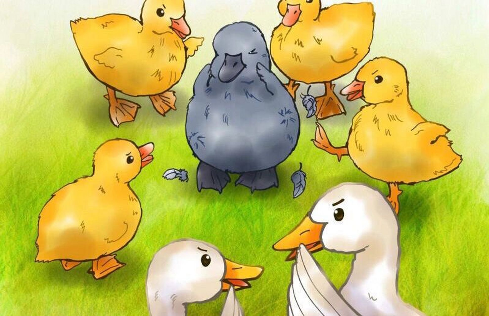 我们白着呢～《丑小鸭》公开课插图 鸭鸭本来就很美哟