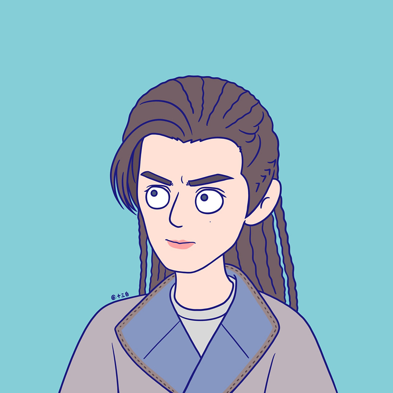 电视剧长歌行,两对情头,卡通漫画角色插画 手绘头像 迪丽热巴 吴磊