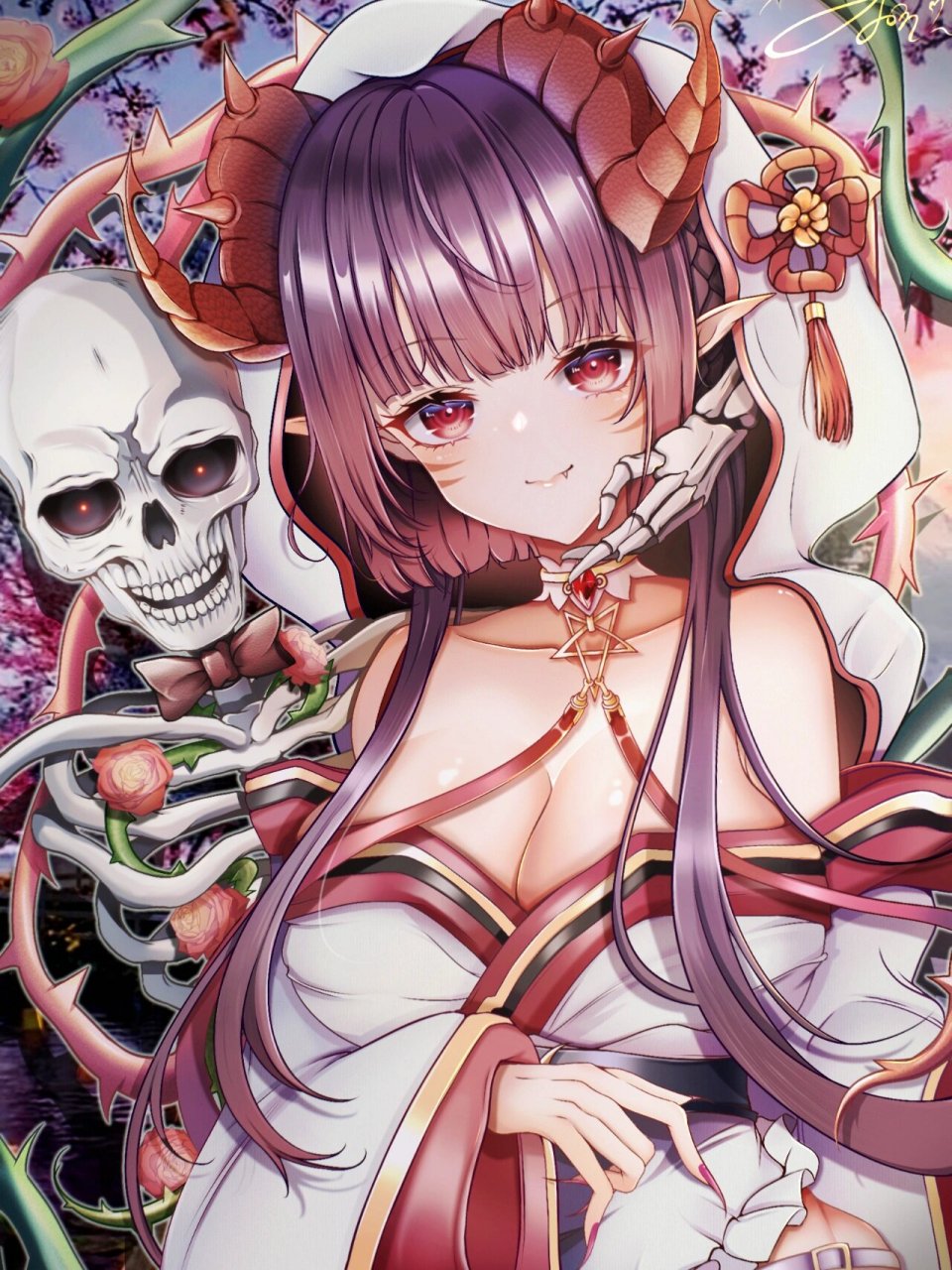 花嫁撒旦-白无垢 花嫁伊布里斯后的第二幅花嫁系列,希望大家能喜欢