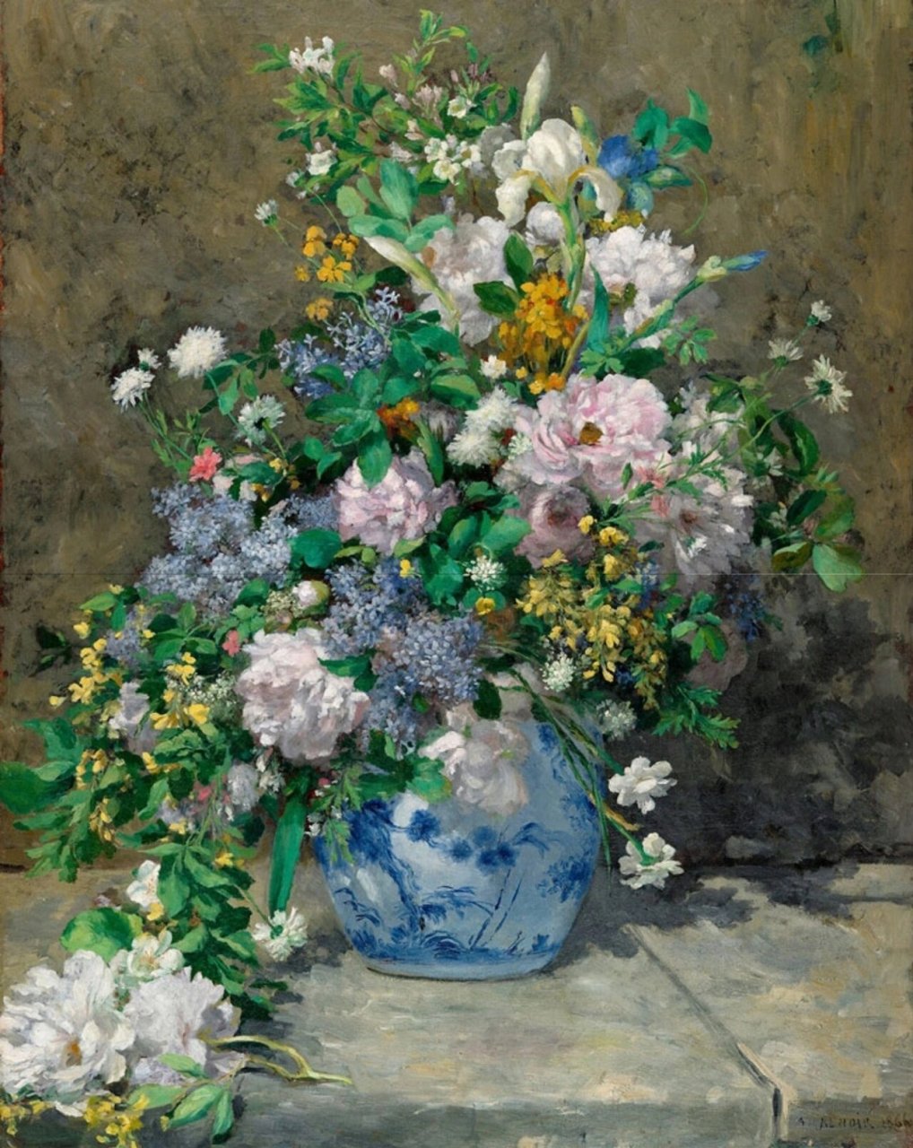 分享世界名画(花卉)雷诺阿-《春之花束》 皮埃尔·奥古斯特·雷诺阿