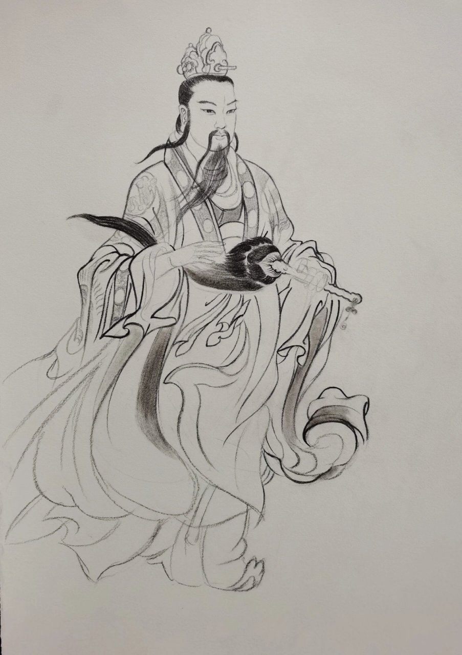 镇元大仙 #线稿# #人物画