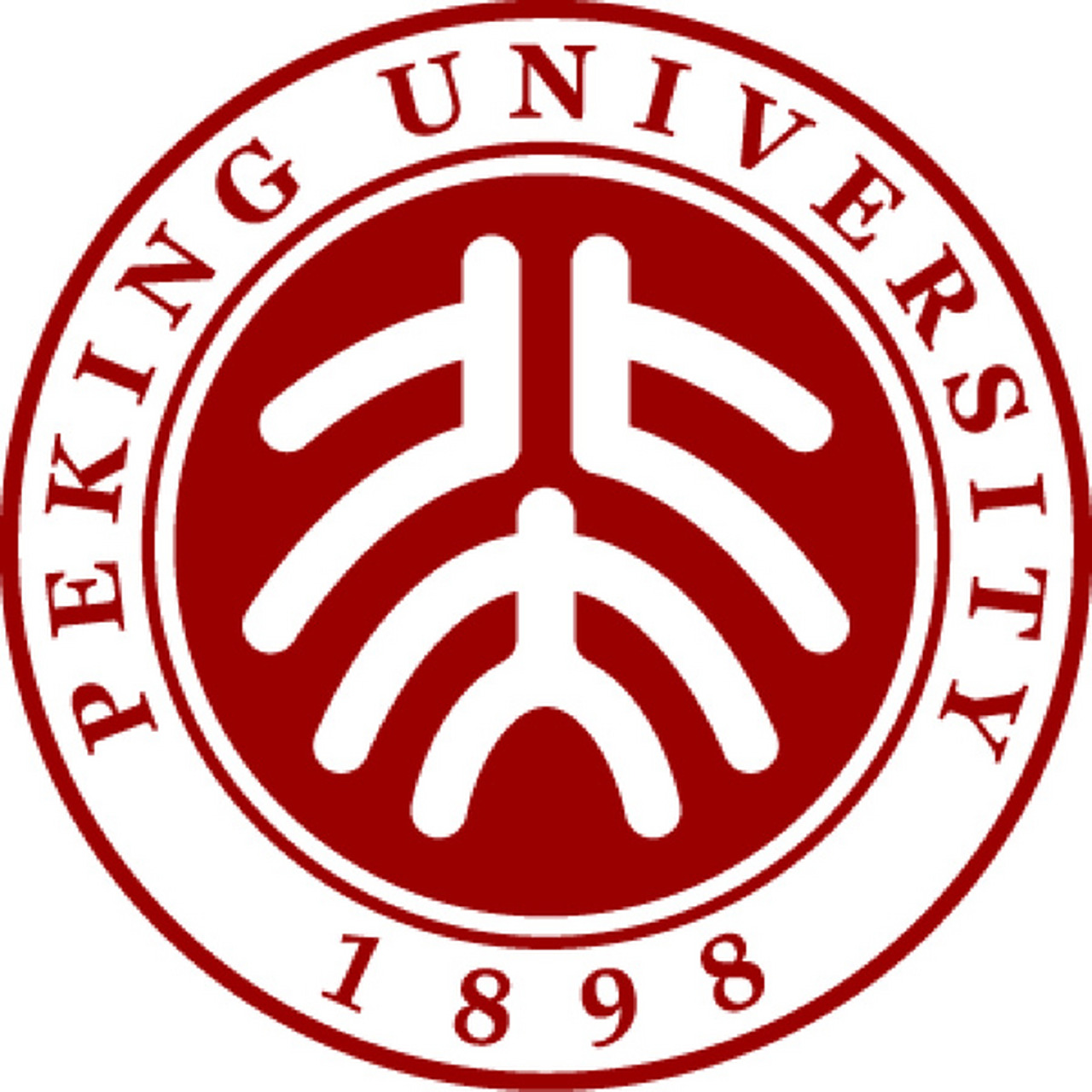 北京大学logo 鲁迅设计的北大校徽造型是中国传统的瓦当形象,简洁的