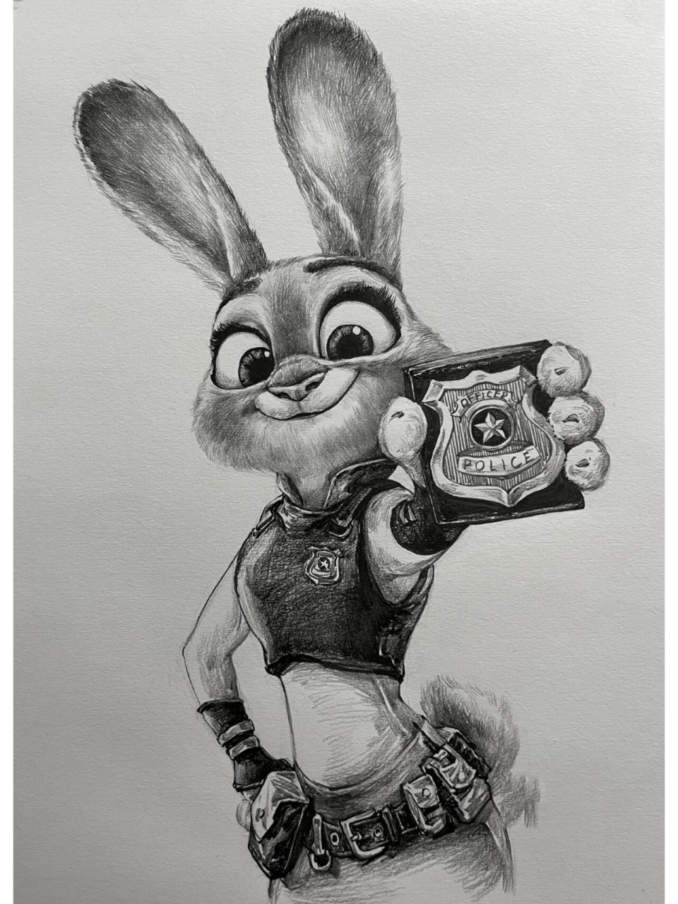 朱迪 今天试了试铅笔画还不错,手感会比炭笔滑很多 绘画工具:米娅哑光