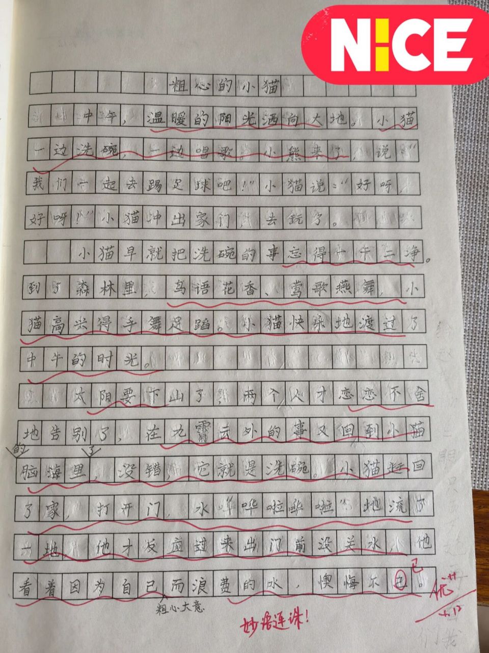 小学生作文| 粗心的小猫 三年级上 日常习作 粗心的小猫