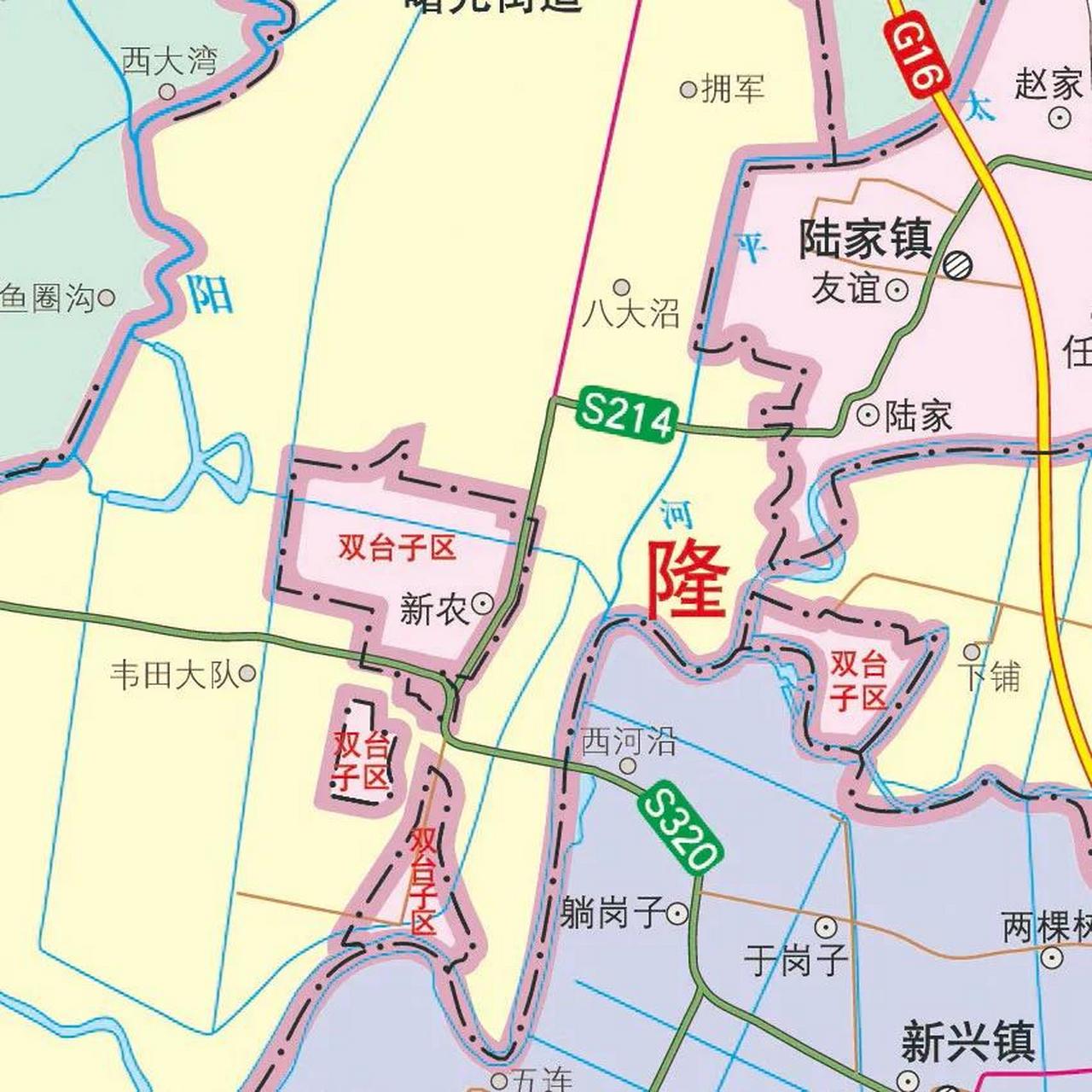 盤錦市興隆臺區西部還有4塊飛地,屬於雙臺子區,這些飛地面積都不大