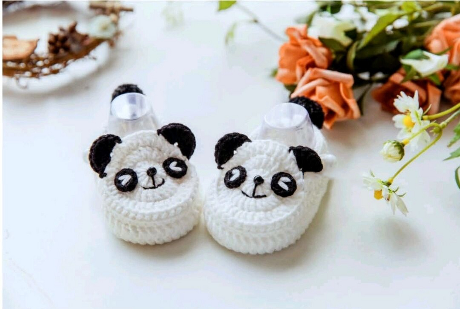 【钩针图解】小熊猫宝宝鞋图解来了 【钩针图解日常分享】 其实宝宝鞋
