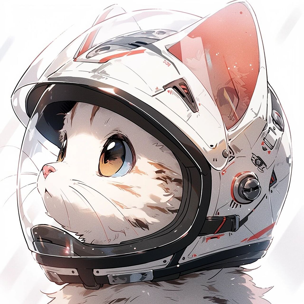 戴头盔的猫咪头像