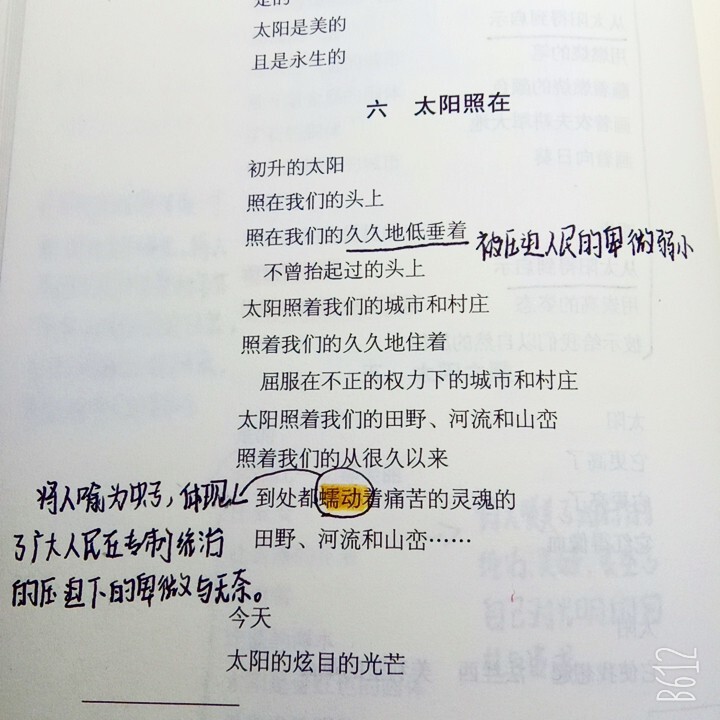 8.12 | 《艾青诗选》批注