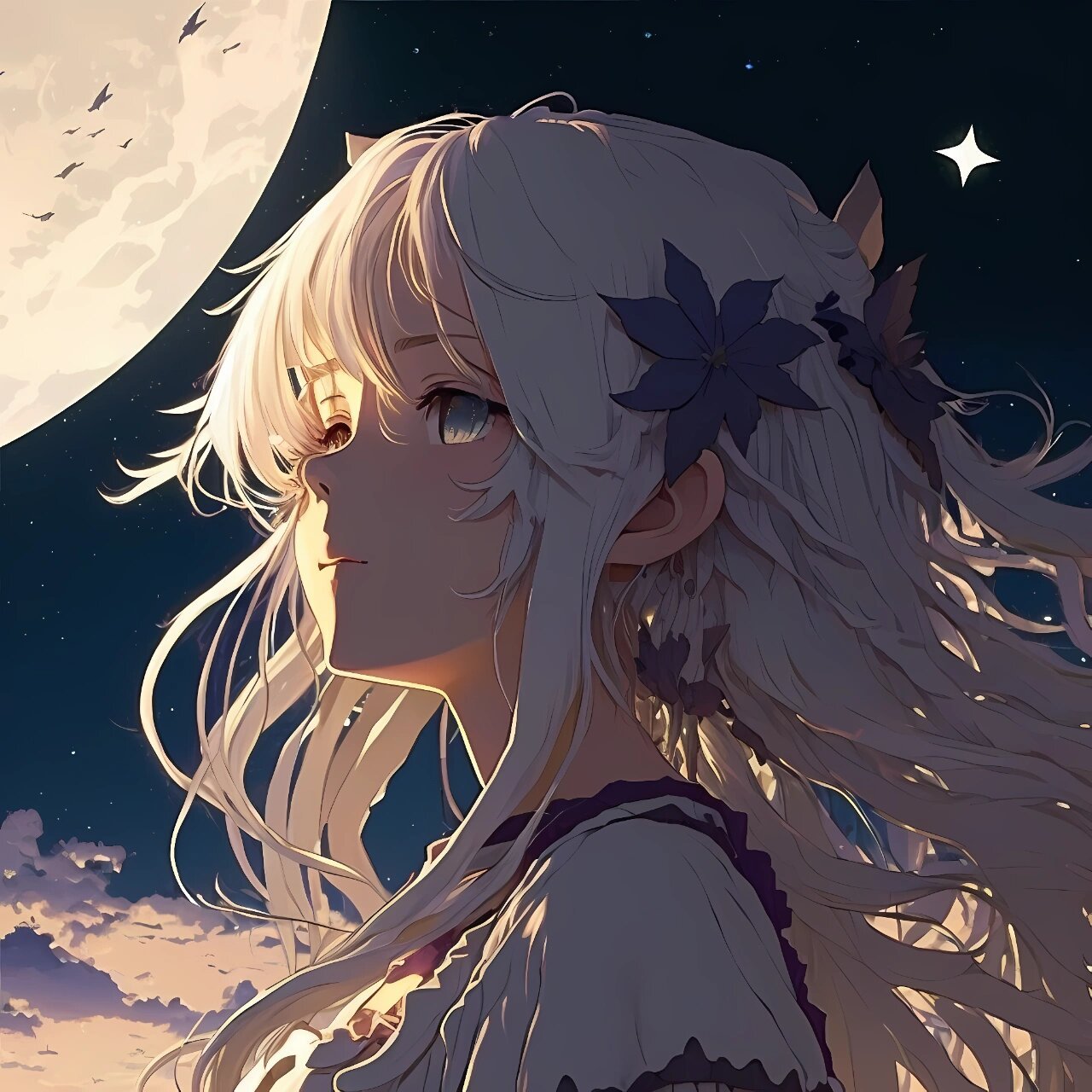 【月光情头】情人节头像 爱如月光,给人光明而不耀眼