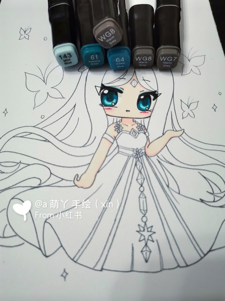 迷你世界叶罗丽冰公主简笔绘画画的日常教程 原创(第53个) 迷你世界