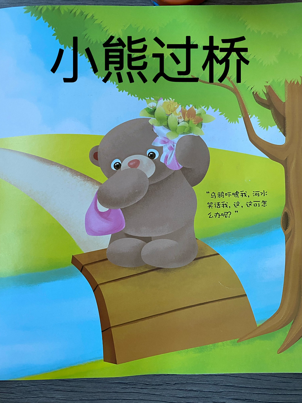 睡前故事《小熊过桥》简单唯美的故事 小熊过桥 有一只小熊对妈妈说:"