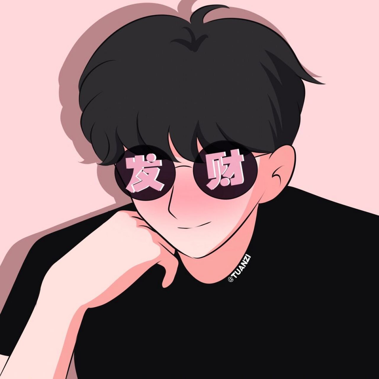 托腮小兔的cp 78 怎么也画不好眼睛 干脆不画啦 #新年头像# #2022