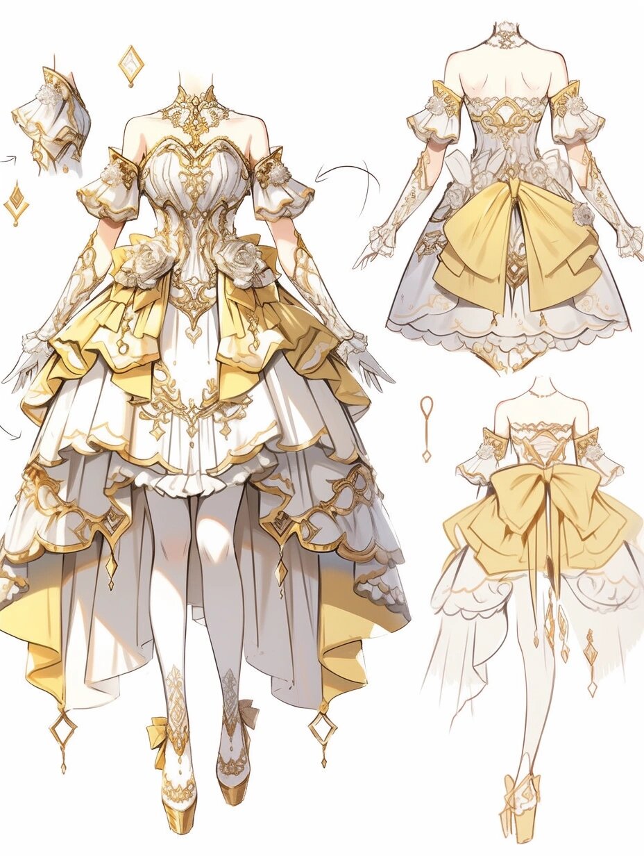 金色魔法少女风礼服