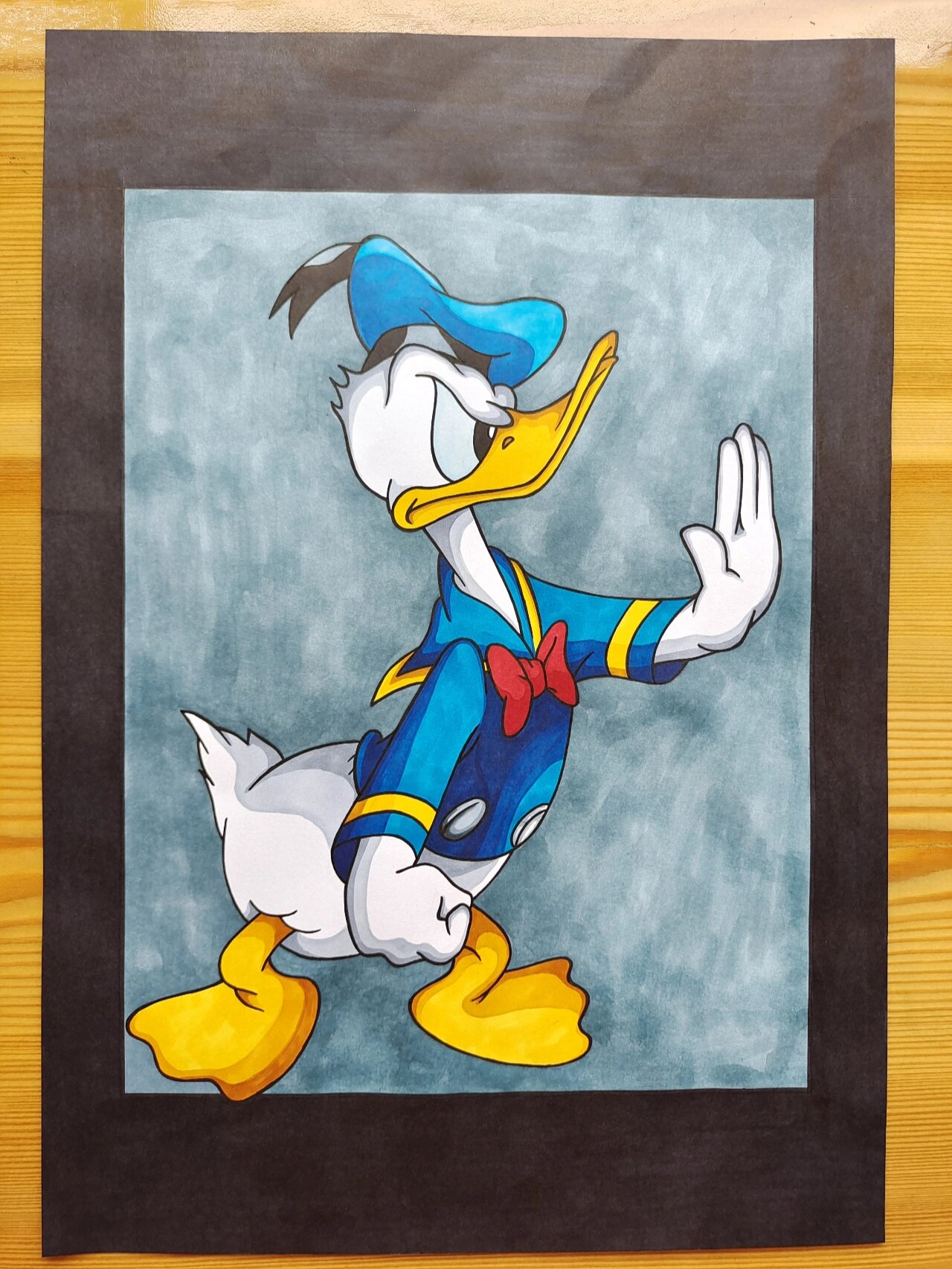 唐老鸭手绘(附原图) 唐老鸭手绘,最后两张原图,结合了一下,色号已标记