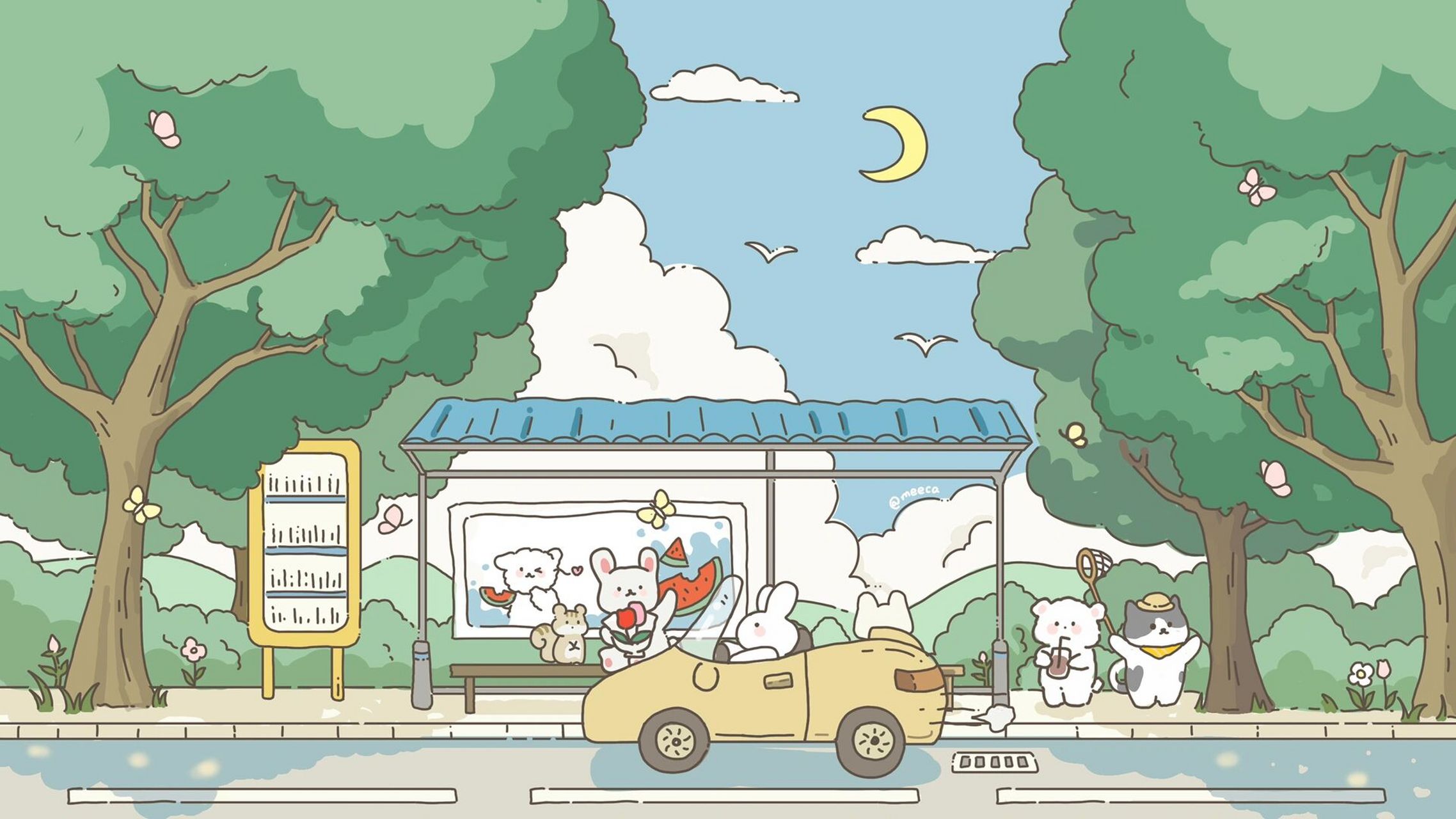 盲盒壁纸 "等一只兔子,从春夏到秋冬"   "等一只兔子,从春夏到秋冬"