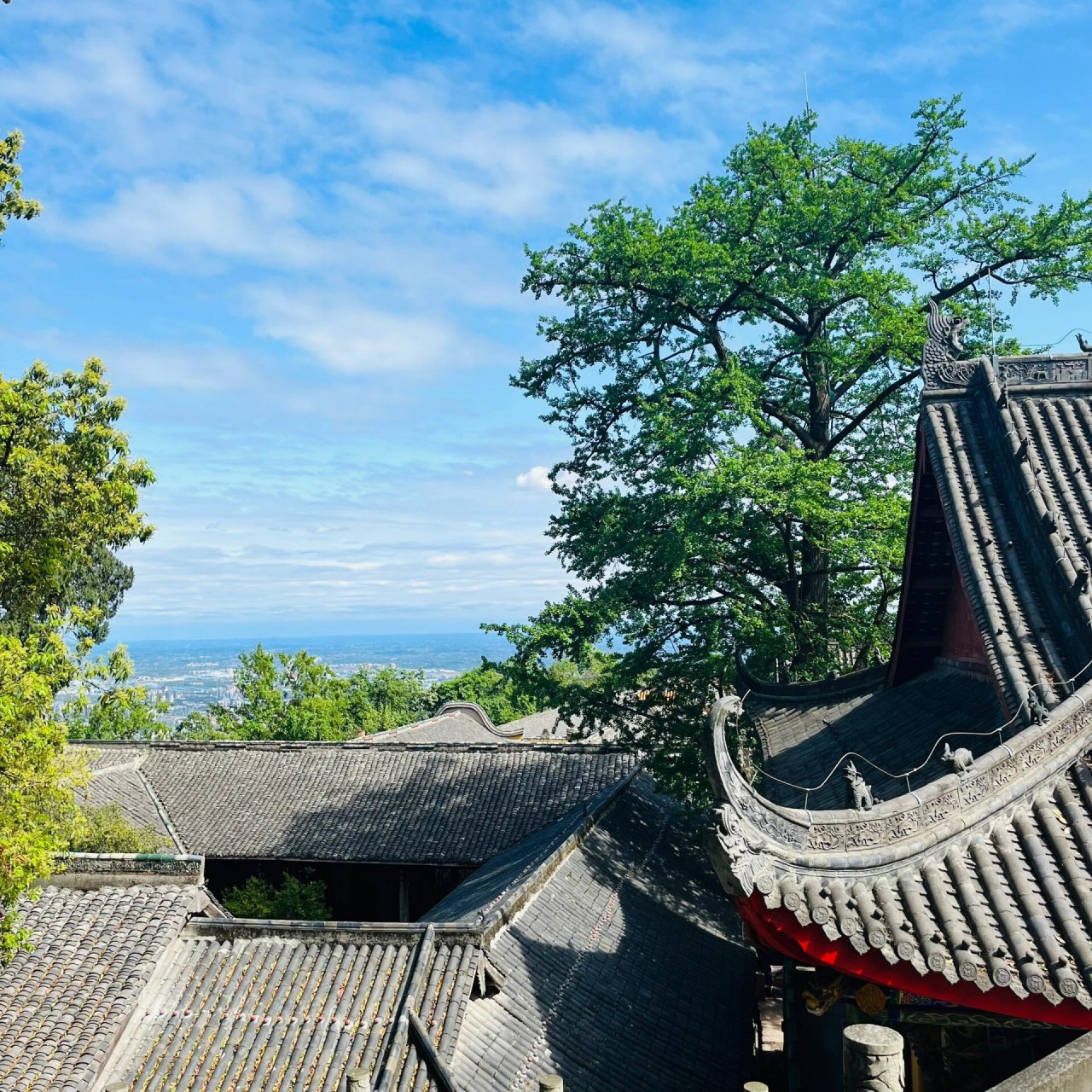 成都附近一日游 (金堂淮口云顶山) 爬山 洗肺 开车可以直接上去 全是