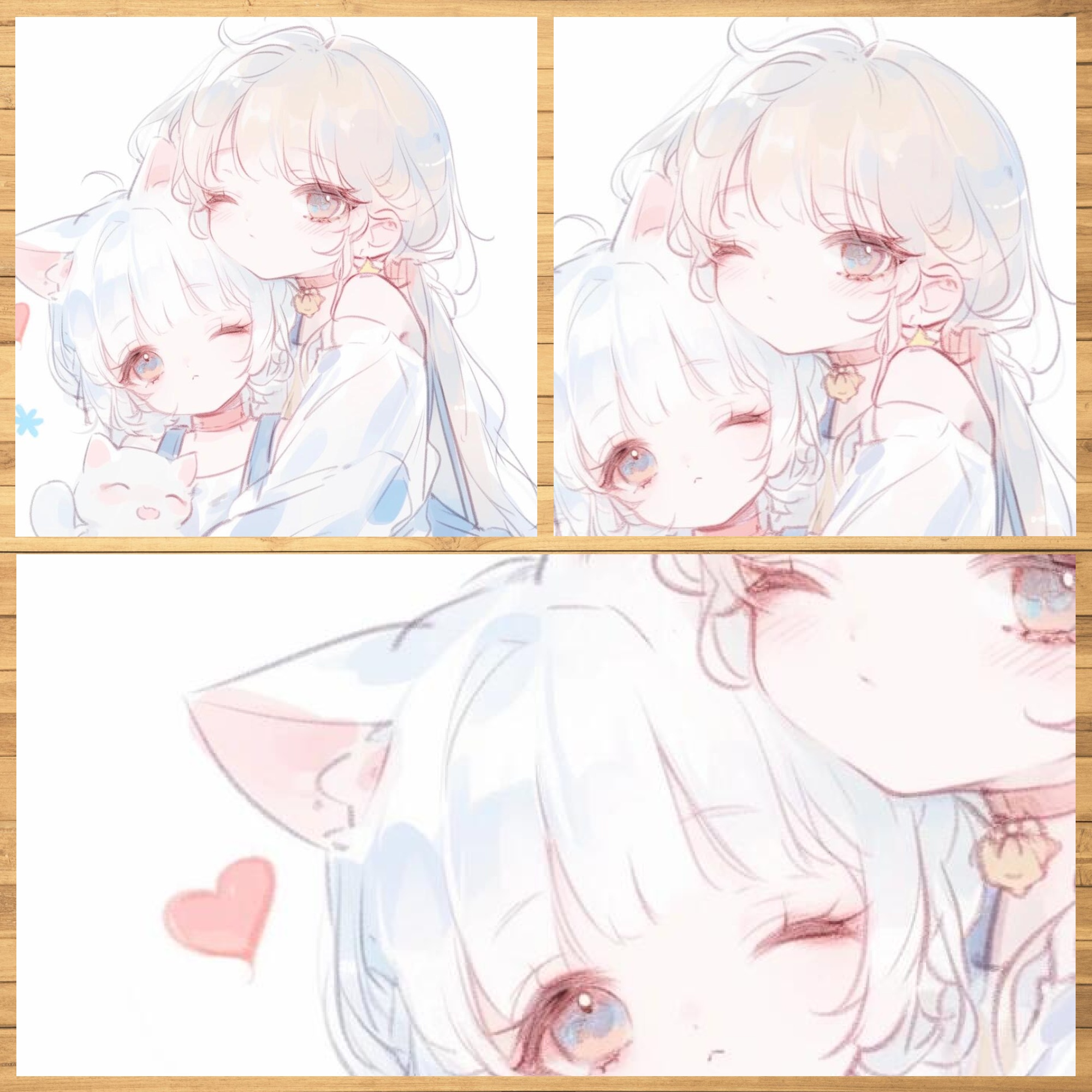 甜蜜情侣头像贴贴爱心满满