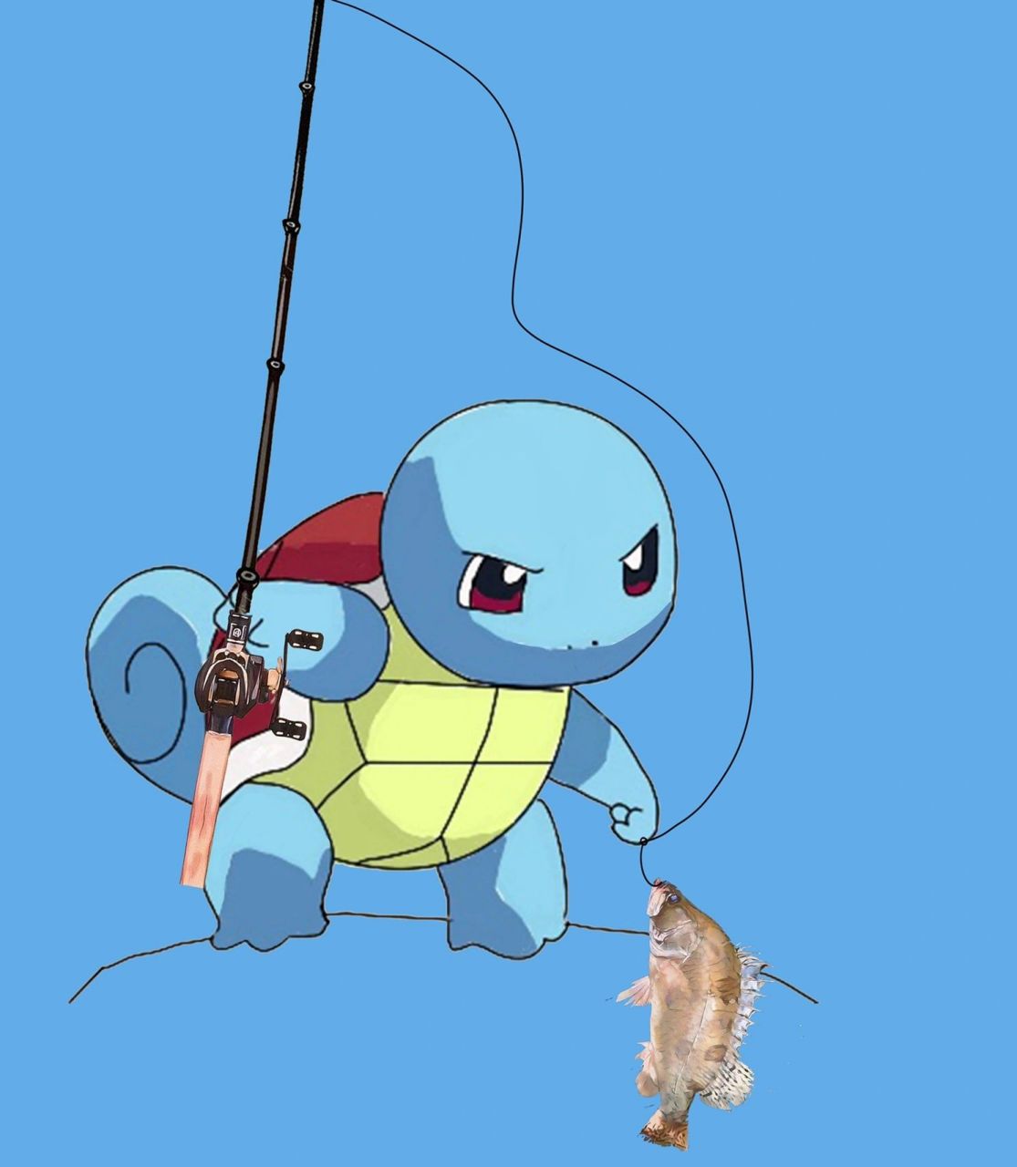 钓鱼人头像之杰尼龟 给各位钓友做了杰尼龟路亚头像,拿了记得给我点赞