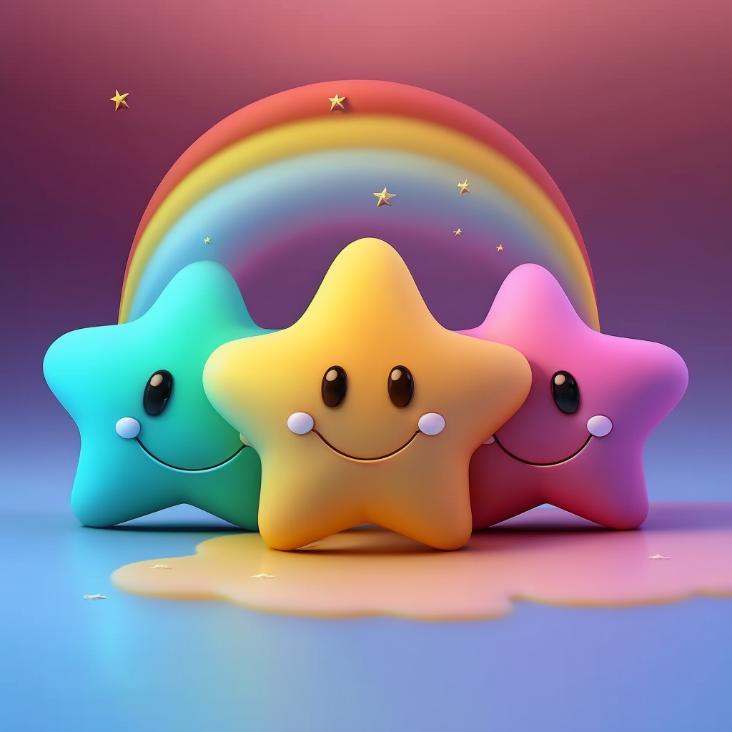 三颗彩虹幸运星 三颗彩虹星又来了