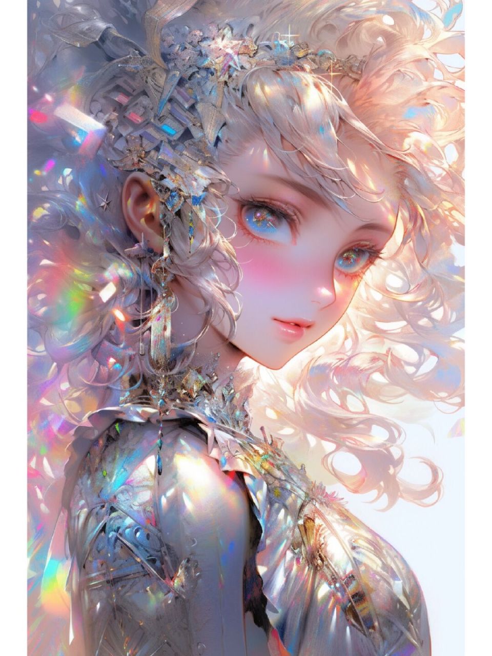 好看头像# #唯美# #ai绘画# #数字艺术# #二次元# #镭射少女# #好看