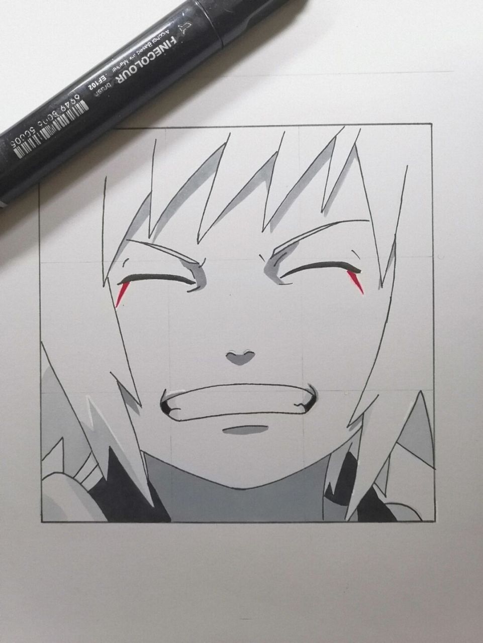 小自来也教程 #火影忍者# #手绘教程# #自来也