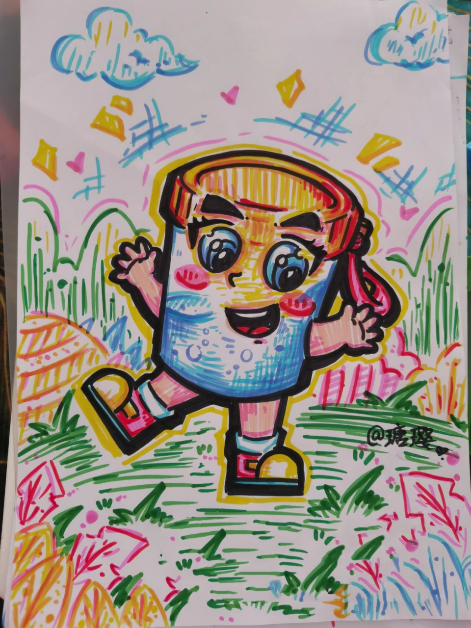 儿童拟人简笔画|水杯        可爱的小水杯送给大家