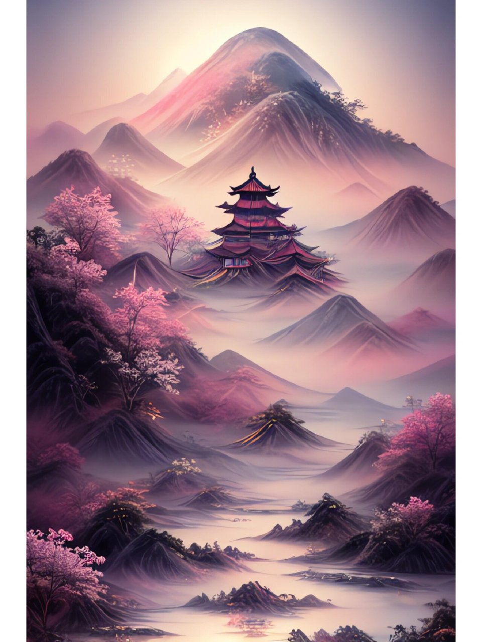 中国画风格,江山无限 美丽的心灵发现美丽的风景,中国画壁纸