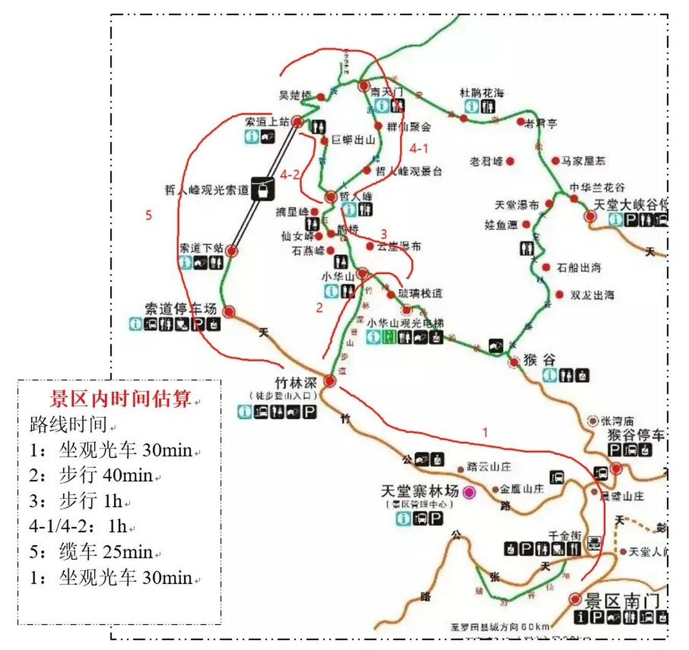 罗田天堂寨风景区地图图片