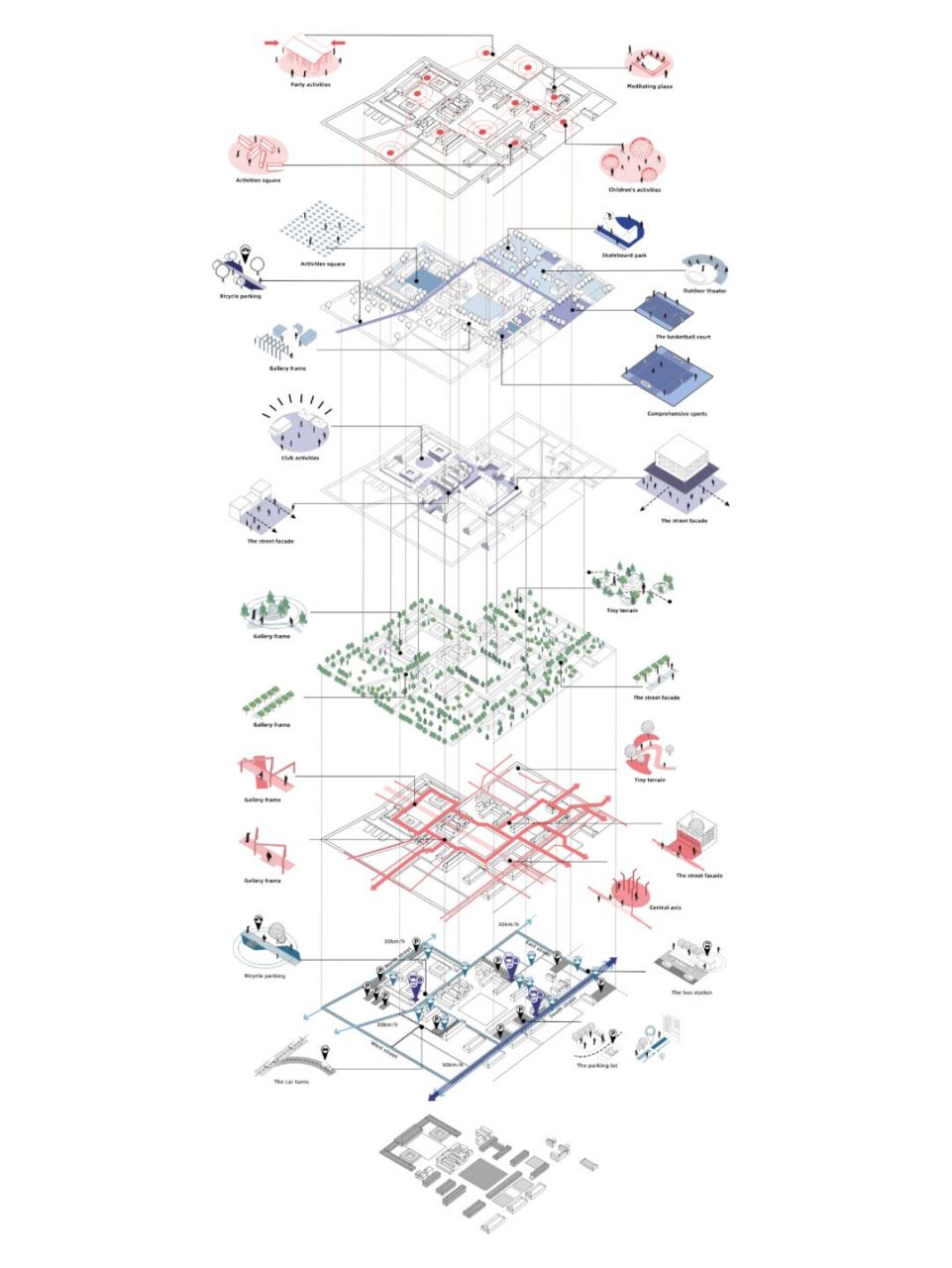 素材38|百搭!插画风轴测千层饼!psd!