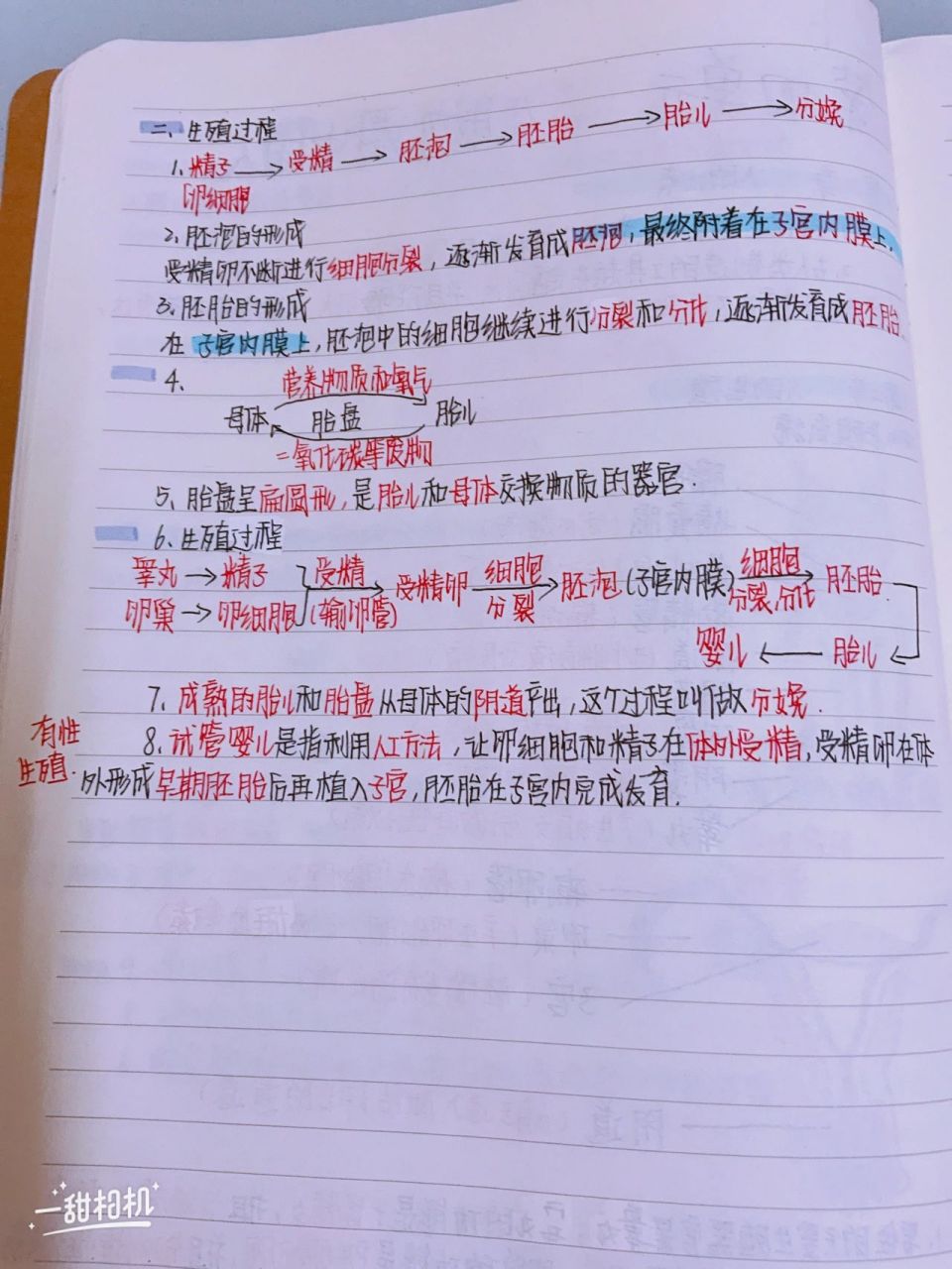 七下生物预习笔记之4.1.2 人的生殖92